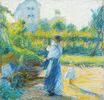 Umberto Boccioni - Woman in the Garden. Donna in giardino 1910