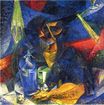 Umberto Boccioni - Woman in a Café, Compenetrations of Lights and Planes 1912
