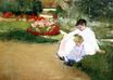 Mary Cassatt - Woman and Child Seated in a Garden 1881