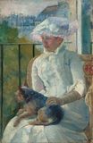 Mary Cassatt - Susan on a balcony holding a dog 1883-1884