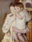 Mary Cassatt - Baby in His Mother`s arms, sucking his finger 1889