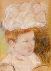 Mary Cassatt - Leontine in a Pink Fluffy Hat 1898