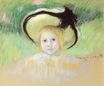 Mary Cassatt - Girl in a Hat with a Black Ribbon 1901-1902