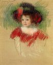Mary Cassatt - Margot in Big Bonnet and Red Dress 1902