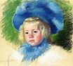Mary Cassatt - Head of Simone in a Large Plumes Hat, Looking Left 1903