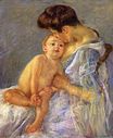Mary Cassatt - Motherhood. Mother Kissing Her Baby 1906