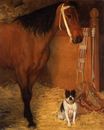 Edgar Degas - At the Stables, Horse and Dog 1861