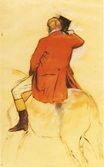 Edgar Degas - Rider in a Red Coat 1868