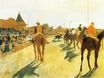 Edgar Degas - Racehorses before the Stands 1872