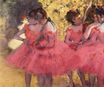 Edgar Degas - The Pink Dancers, Before the Ballet 1884