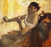 Edgar Degas - Seated Woman pulling her glove. Rose Caron 1890