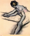 Edgar Degas - Seated Dancer in Profile 1896