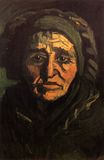 Head of a Peasant Woman with Greenish Lace Cap 1885