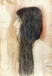 Girl with Long Hair, with a sketch for 'Nude Veritas 1899