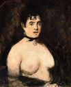 Brunette with bare breasts 1872
