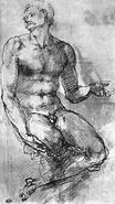 Michelangelo - Study of nude man