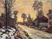 Claude Monet - Road at Louveciennes, Melting Snow, Sunset 1870