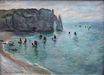 Claude Monet - Etretat the Aval Door Fishing Boats Leaving the Harbour 1885