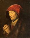 Rembrandt van Rijn - Old Woman in Prayer 1629-1630