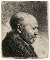 Rembrandt van Rijn - Bald Headed Man in Profile. Tthe Artist's Father 1630