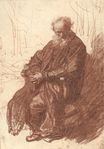 Rembrandt van Rijn - Old Man Seated in an Armchair, Full-length 1631
