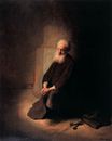 Rembrandt van Rijn - Apostle Peter Kneeling in Prison 1631