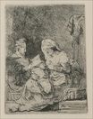 Rembrandt van Rijn - A Holy Family; The Virgin with a basket of Linen 1632