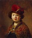 Rembrandt van Rijn - A Boy in Fanciful Costume (workshop Rembrandt) 1633