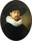 Rembrandt van Rijn - Portrait of a Bearded Man in a Wide Brimmed Hat 1633