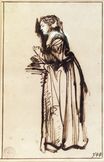 Rembrandt van Rijn - Woman Standing with Raised Hands 1633