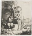 Rembrandt van Rijn - Christ and the woman of Samaria among ruins 1634