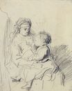 Rembrandt van Rijn - A Nurse and an Eating Child 1635