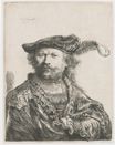 Rembrandt van Rijn - Self-portrait in velvet cap and plume 1638