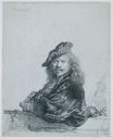 Rembrandt van Rijn - Self-portrait leaning on a stone sill 1639