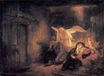 Rembrandt van Rijn - Joseph's Dream in the Stable in Bethlehem 1645