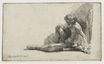 Rembrandt van Rijn - Nude man seated on the ground with one leg extended 1646