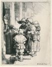 Rembrandt van Rijn - Beggars on the Doorstep of a House 1648