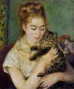Renoir Pierre-Auguste - Woman with a cat 1875