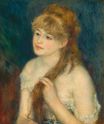 Auguste Renoir - Young woman braiding her hair 1876