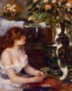 Renoir Pierre-Auguste - Girl and cat 1882