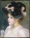 Renoir Pierre-Auguste - Young Girl in a Pink-and-Black Hat 1890