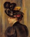 Renoir Pierre-Auguste - Young woman wearing a black hat 1895