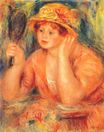 Pierre-Auguste Renoir - Girl looking into a mirror 1912