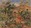 Renoir Pierre-Auguste - Landscape with Woman and Dog 1917