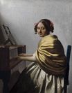 Johannes Vermeer - A young woman seated at the virginals. A young woman seated at the virginal 1670-1672