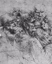 Leonardo da Vinci - Study of five grotesque heads 1494