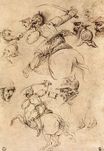Leonardo da Vinci - Study of battles on horseback 1504