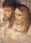Leonardo da Vinci - Heads of Sts Thomas and James the Greater