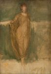 Harmony in Green and Amber A Draped Study 1900