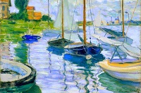 1920x1280 Boats at rest, at Petit-Gennevilliers 1872 - Claude Monet
